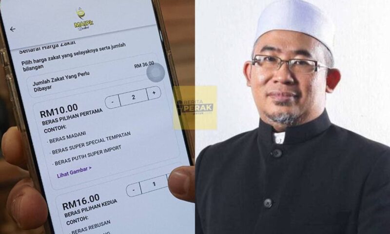 Kadar zakat fitrah di Perak ditetapkan RM10, RM16 dan RM27