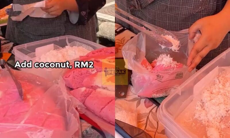 Netizen terkejut peniaga jual kuih apam tapi kelapa parut kena caj ‘add on’