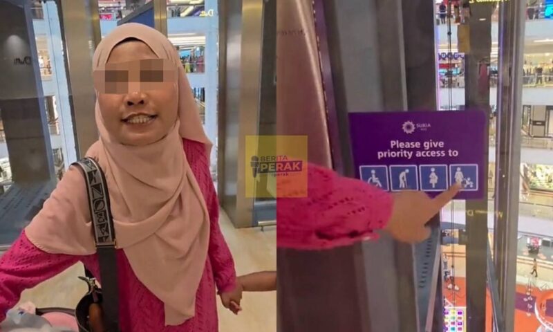 Wanita bawa stroller bengang golongan bujang guna lif cetus pelbagai reaksi Wanita bawa stroller bengang golongan bujang guna lif cetus pelbagai reaksi